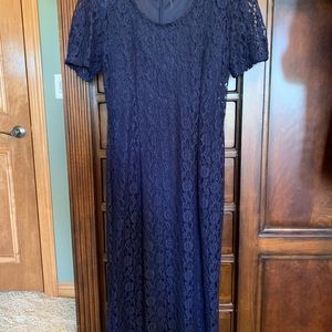 Vintage dark blue lace dress